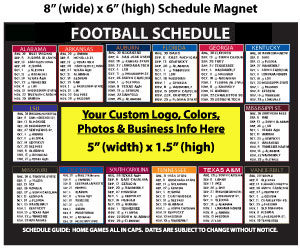 Custom-College-Football-Magnet-Layout